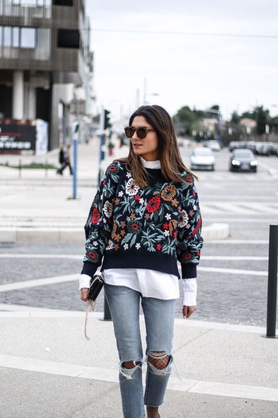 Stílusiskola: varázsolj tavaszi hangulatot virágos pulcsikkal -  -  - divat, outfit, stílus, virágos pulcsi, 