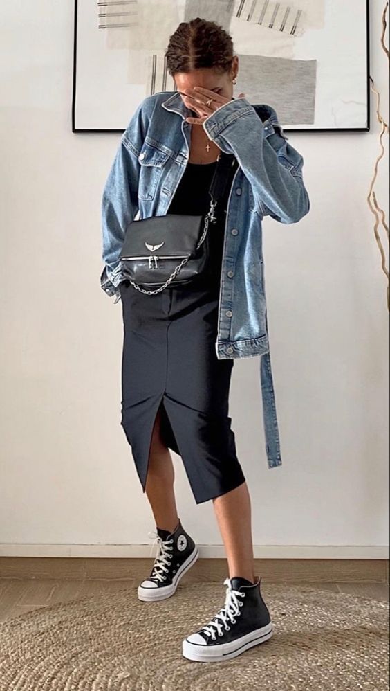 Stílusiskola: ceruzaszoknyák és sportcipők -  -  - ceruzaszoknya, divat, outfit, sportcipő, stílus, 