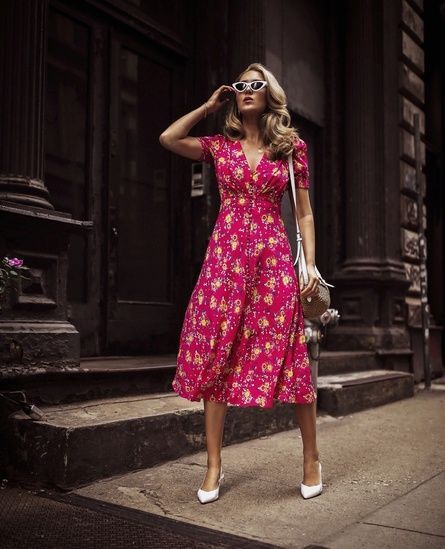 Stílusiskola: nyári kedvencünk a virágmintás ruha -  -  - divat, nyár, outfit, stílus, virágos ruha, 