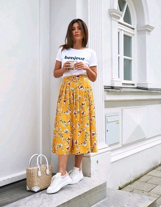 Stílusiskola: így viselj nyáron mintás szoknyákat -  -  - divat, mintás szoknya, outfit, stílus, szoknya, 