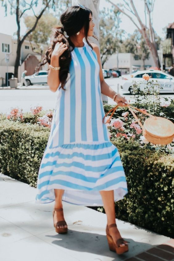 Stílusiskola: mindenképpen be kell szerezned egy csíkos ruhát -  -  - csíkos ruha, divat, nyár, outfit, stílus, 