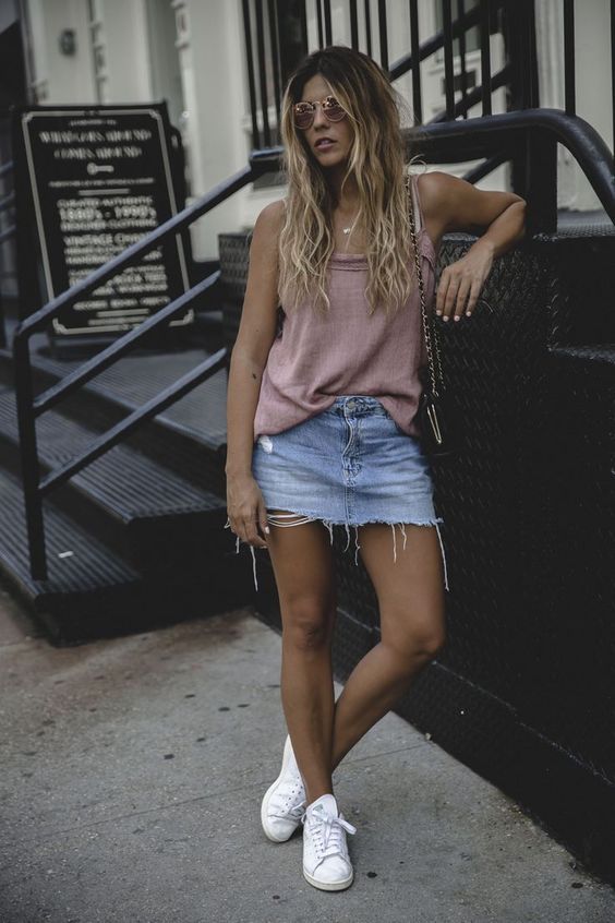 Stílusiskola: így viselj farmerszoknyákat -  -  - divat, farmerszoknya, nyár, outfit, ősz, stílus, szoknya, 