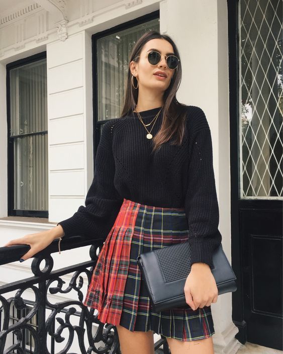 Stílusikola: így viselj ősszel kockás szoknyákat -  -  - divat, kockás szoknya, outfit, ősz, stílus, 
