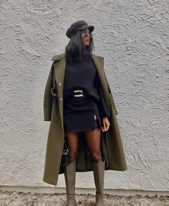 Stílusiskola: így viselj télen olíva zöldet -  -  - divat, olíva, outfit, stílus, tél, 