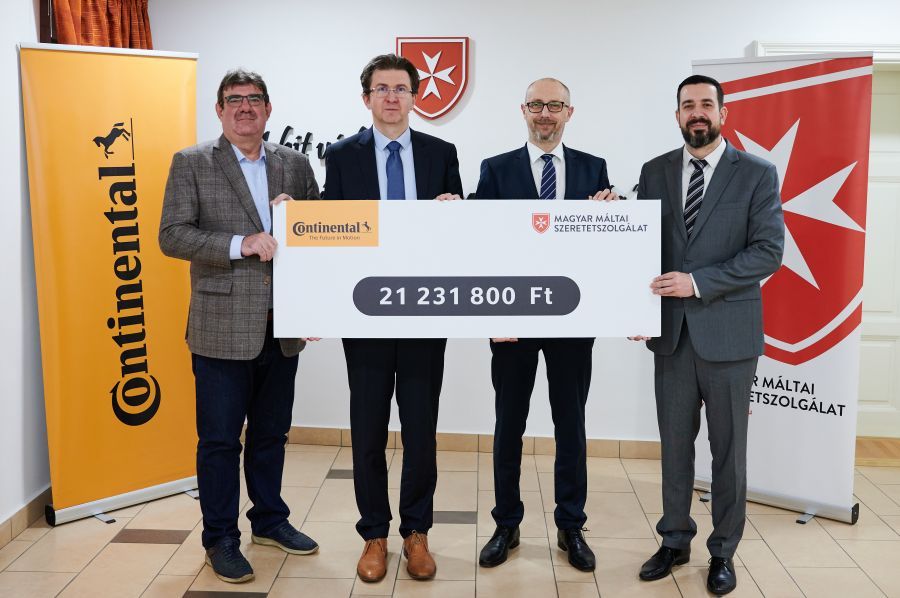 A Continental 21 millió forinttal támogatja a Magyar Máltai Szeretetszolgálat munkáját - Autó & Motor - MOBILITY - adomány, continental, magyar máltai szeretetszolgálat, ukrajna, 