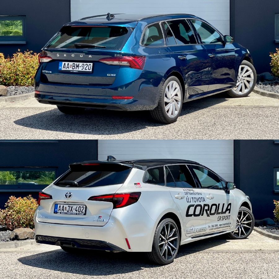 Sorvezetők – Skoda Octavia Combi 1.5 TSi e-Tech Style vs. Toyota Corolla Touring Sports 2.0 Hybrid GR Sport Dynamic összehasonlító teszt - Autó & Motor - MOBILITY - Corolla és Octavia összehasonlítása, Corolla összehasonlító teszt, Ocatvia Combi vc. Corolla Touring Sport, Octavia összehasonlító teszt, Octavia vs. Corolla, Skoda Octavia és Toyota Corolla összehasonlítás, Skoda Octavia Style 1.5 TSI eTech, Skoda vs. Toyota, Toyota Corolla 2.0 GR Sport Dynamic, 