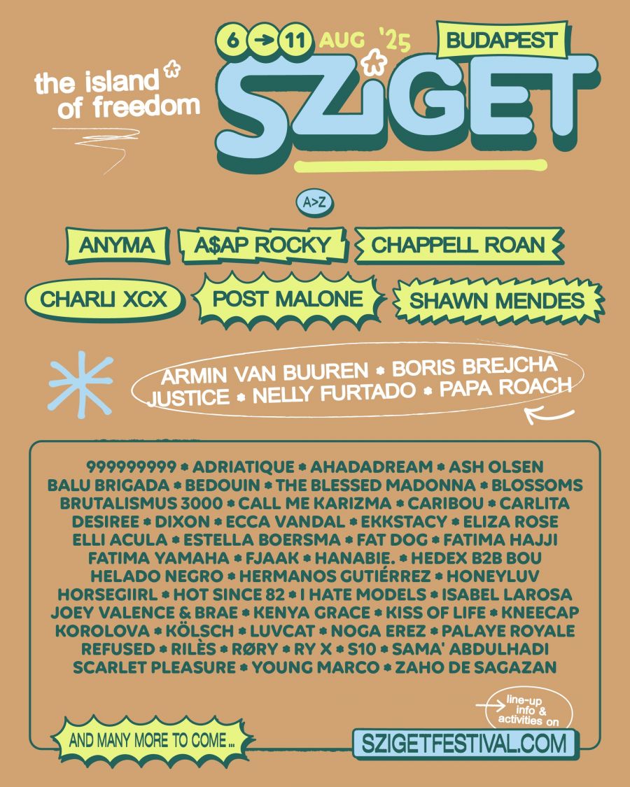 Bréking: A$AP Rocky, Post Malone és Shawn Mendes is jön a Szigetre - Kikapcsoló - STYLENEWS - sziget, sziget 2025, sziget fesztivál, 