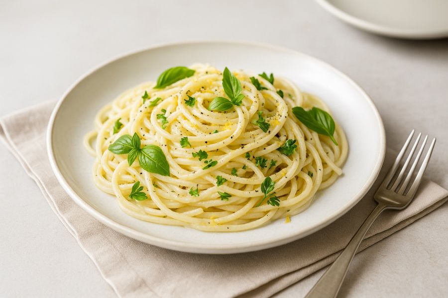 Citromos-ricottás spagetti friss zöldfűszerekkel – letisztult ízek gyorsan - STYLELIFE -  - citromos ricottás spagetti, ricotta, spagetti recept, 