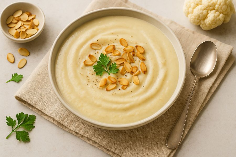 Karfiolkrémleves pirított mandulával – tökéletes hétindító könnyedség - STYLELIFE -  - karfiol leves, 