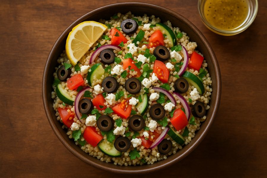 Mediterrán Quinoa Saláta - STYLELIFE -  - könnyű ételek, Quinoa, saláta, 