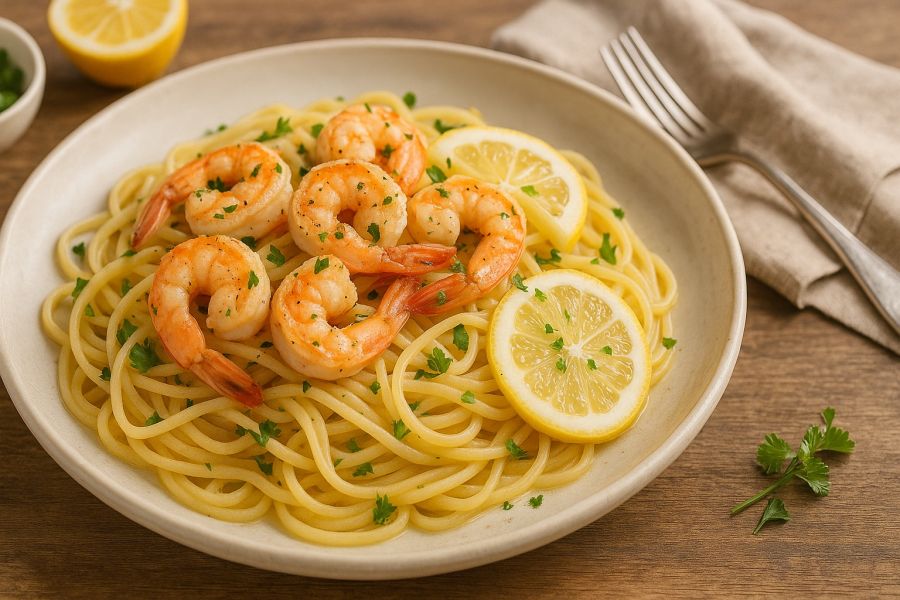 Citromos‑fokhagymás garnélás linguine - STYLELIFE -  - könnyű ebéd, recept, 