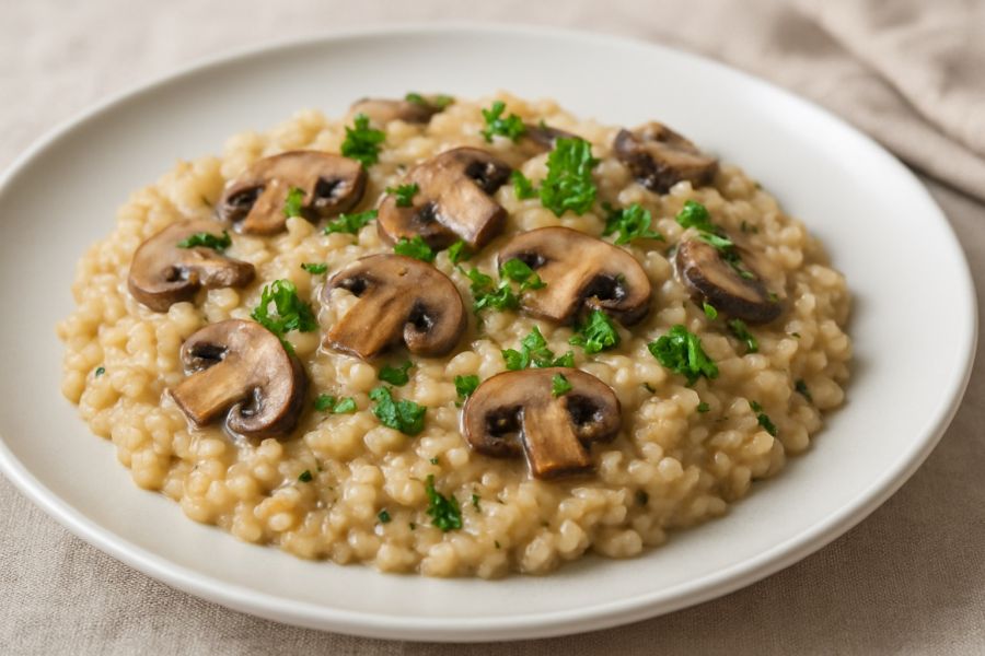 Krémes gombás risotto – igazi éttermi élmény otthon - STYLELIFE -  - gombás rizottó, rizotto, vacsora ötletek, 