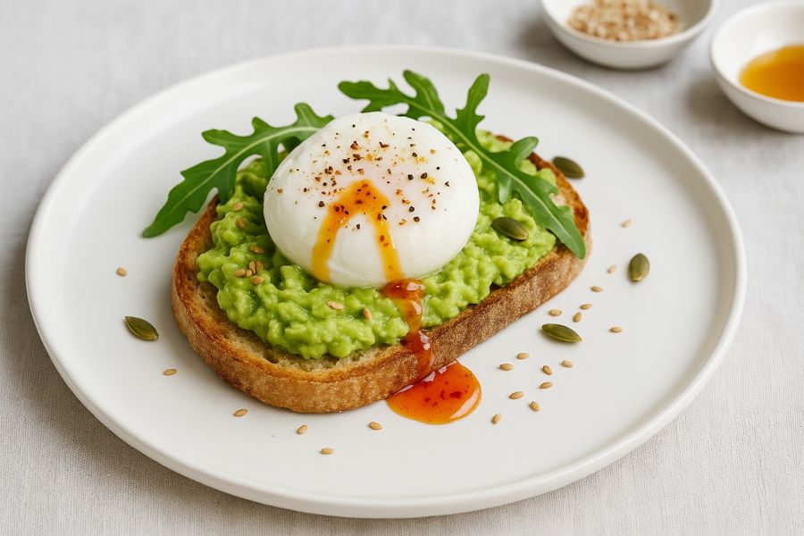 Avokádós toast buggyantott tojással és chilis mézzel - STYLELIFE -  - avokádó, avokádós toast, reggeli, 