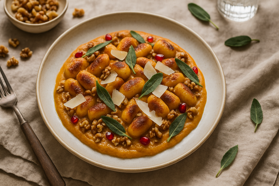 Zsályás-vajas sütőtökgnocchi parmezánnal és pirított dióval - STYLELIFE -  - sütőtök, vacsora, vajas sütőtökgnocchi, 