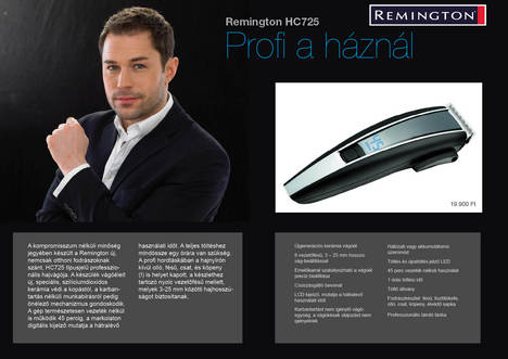 Remington HC725 - Profi a háznál -  -  - fodrász, haj, hajvágó, Remington, Remington HC725,