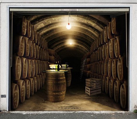 Villantson garázsajtó-matricával -  -  - garázsajtó, matrica, 