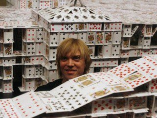 Kártyavár világrekord: kínai hotel 218 ezer lapból -  -  - Bryan Berg, hotel, Kártyavár, Venetian Macau, világrekord, 