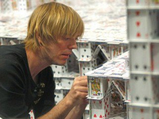 Kártyavár világrekord: kínai hotel 218 ezer lapból -  -  - Bryan Berg, hotel, Kártyavár, Venetian Macau, világrekord, 