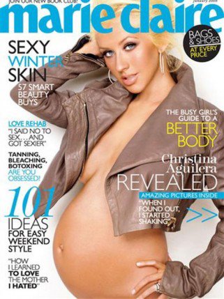 Pocakkal a vaku előtt – híres várandós pillanatok -  -  - állapotos, Britney Spears, Demi Moore, Monica Bellucci, nőiesség, playboy, terhes fotózás, terhesség, Vanity Fair, 