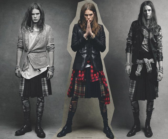 Férfiak szoknyában - Divathírek -  - férfi szoknya, Givenchy, Kanye West, Kanye West szoknyája, koncert, 