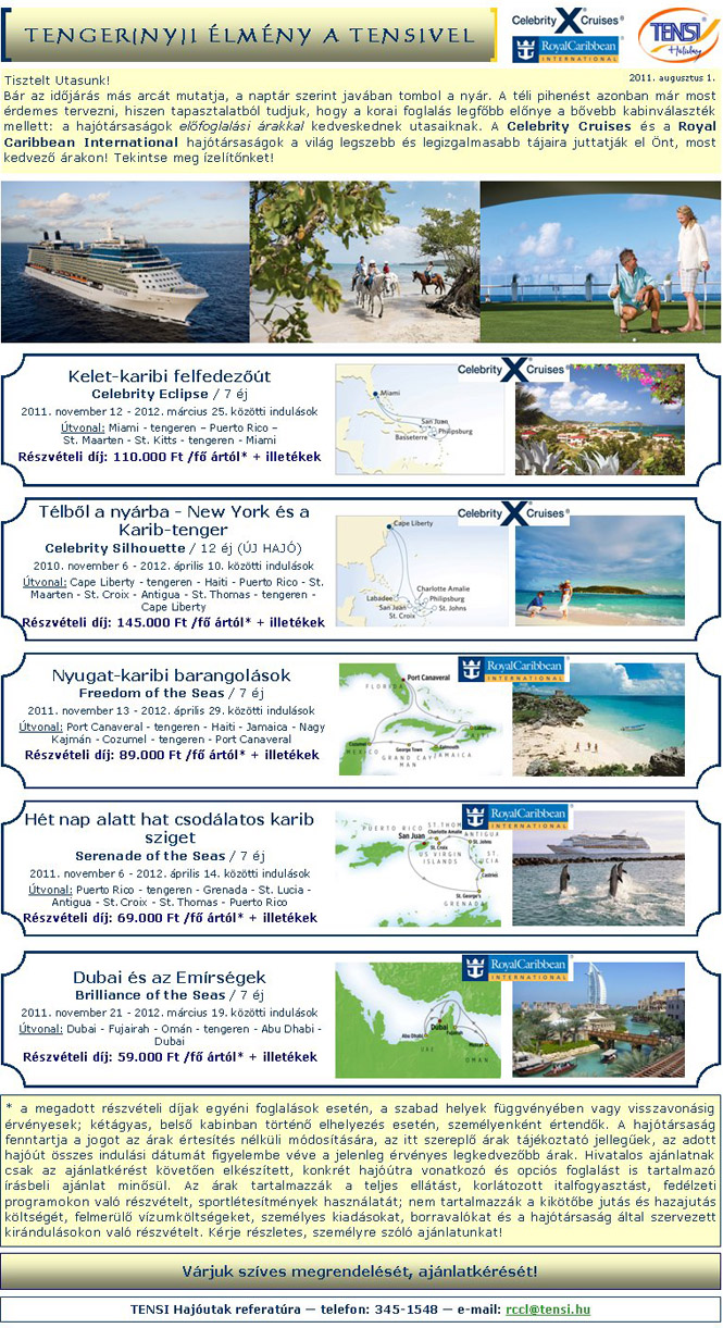 Elérhető téli álom: kedvezményesek a Karib-tengeri hajóutak -  -  - hajóut, Karib-tenger, luxus, utazás, 