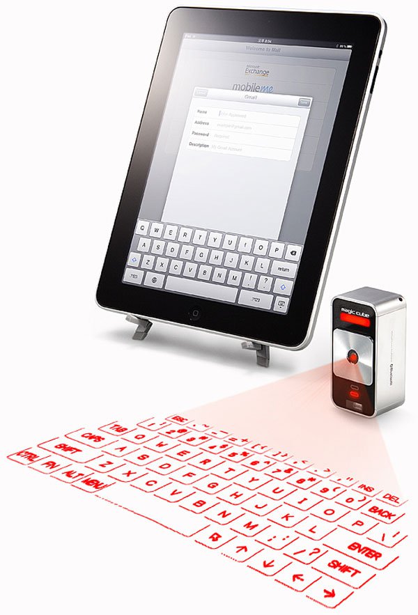 Virtuális billentyűzet iPad-ra és iPhone-ra -  -  - Cube Laser Virtual Keyboard, styletech, 
