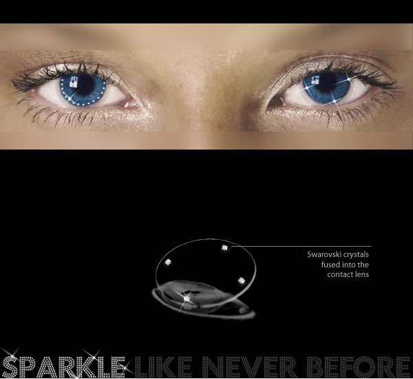 Ijesztő a gyémántokkal kirakott kontaktlencse! -  -  - arany, divat, ezüst, gyémánt, kiegészítő, kontaktlencse, luxus, trend, 