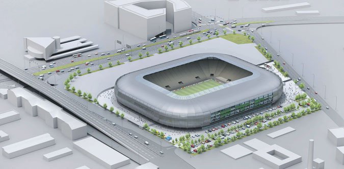 Elhelyezték az új Fradi-stadion első alappillérét - Ingatlanhírek -  - albert stadion, ferencváros, fradi, fradi stadion, kubatov gábor, 