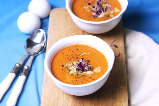 Mai mosoly: Sült paprika krémleves -  -  - mosoly bisztró, 