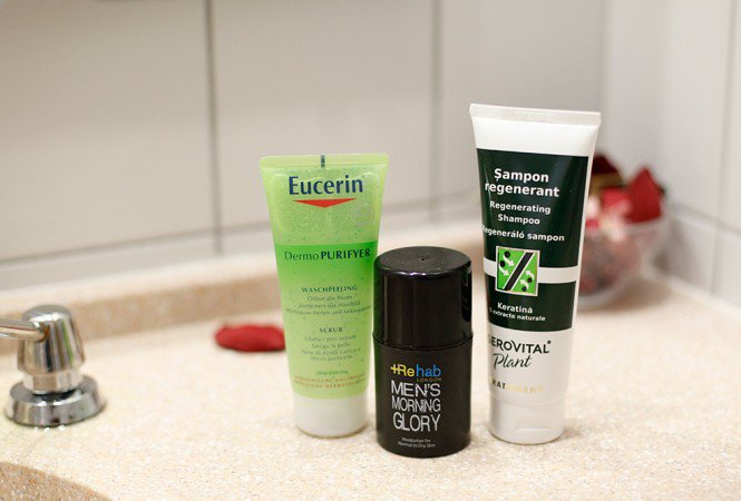 A reggeli férfiasság titka - Ápolt vagyok - ÉN - arckrém, bőrradír, sampon hajhullásra, 