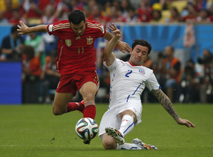 Chile hazaküldte a spanyolokat -  -  - labdarúgás, labdarúgó vb 2014, labdarúgó világbajnokság 2014, 