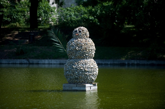 Városligeti tó - vizi szobrokkal -  -  - érdekességek, kultúra, Városliget, 