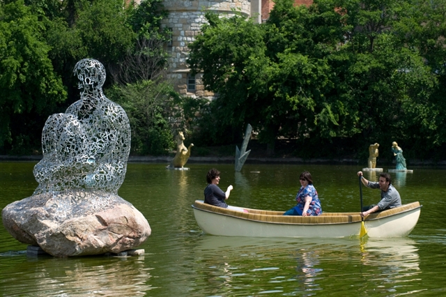 Városligeti tó - vizi szobrokkal -  -  - érdekességek, kultúra, Városliget, 