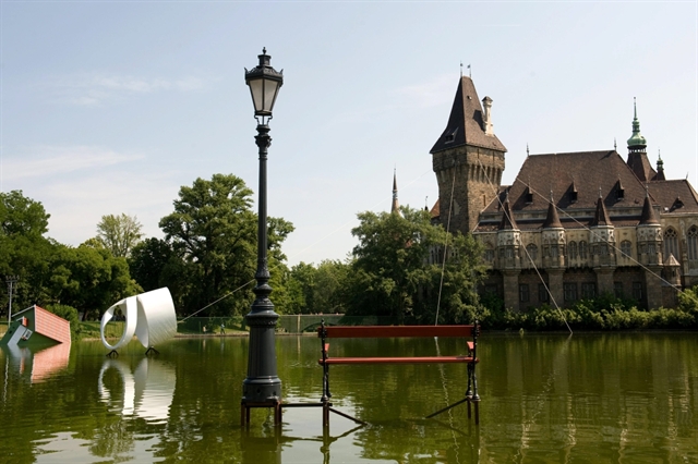 Városligeti tó - vizi szobrokkal -  -  - érdekességek, kultúra, Városliget, 