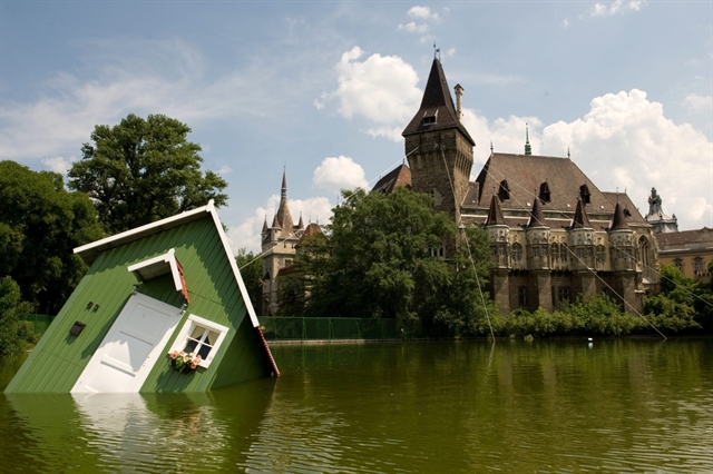 Városligeti tó - vizi szobrokkal -  -  - érdekességek, kultúra, Városliget, 