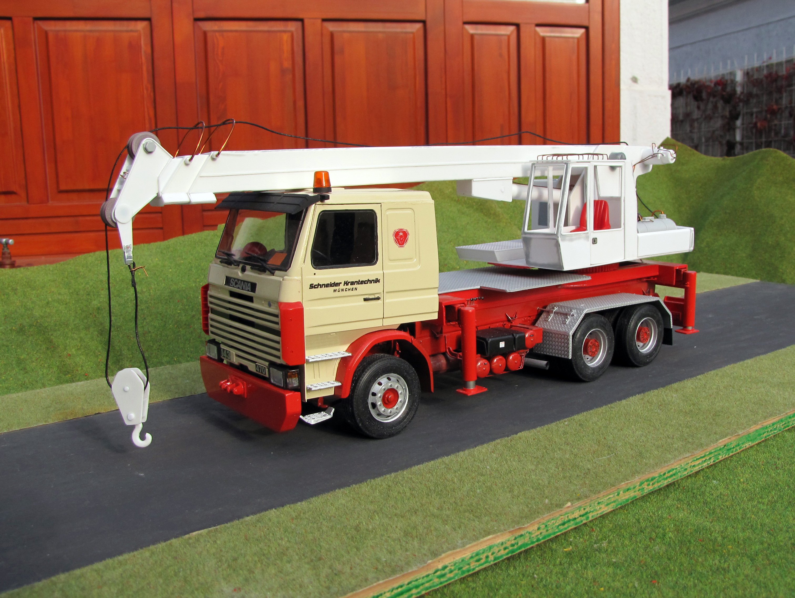 Egy évig építettem: Scania - Gottwald autódaru - MOBILITY -  - diorama, makett 2014, makettezés, 