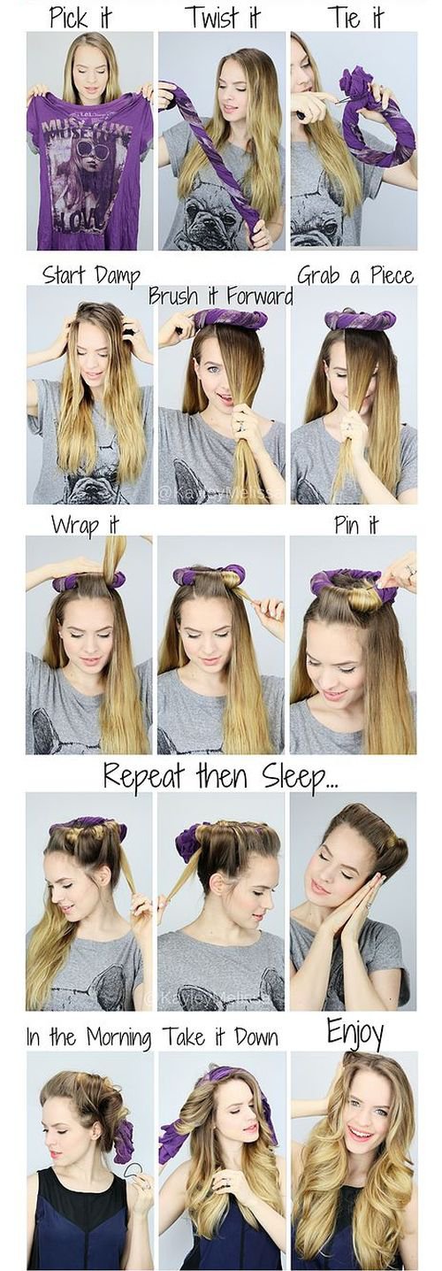 Trükkök hő nélküli hajhullámosításához -  -  - divat, haj, hullámosítás, stílus, szépség, 