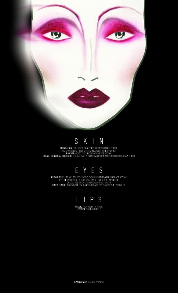 MAC x Halloween -  -  - face chart, halloween, mac, make up, smink, 