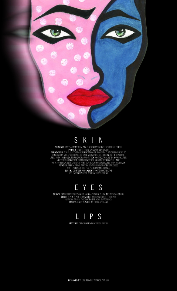 MAC x Halloween -  -  - face chart, halloween, mac, make up, smink, 