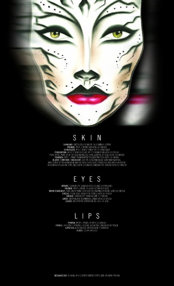 MAC x Halloween -  -  - face chart, halloween, mac, make up, smink, 