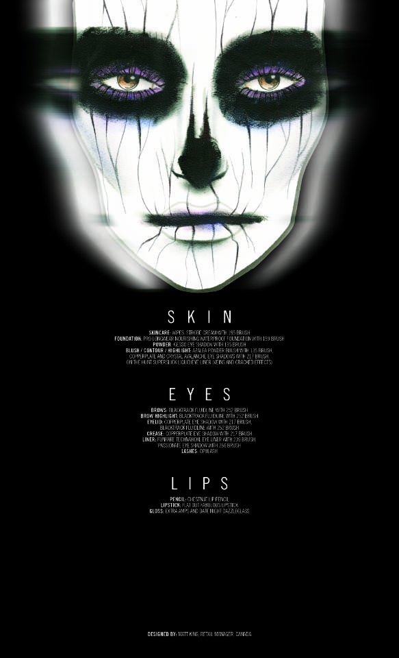 MAC x Halloween -  -  - face chart, halloween, mac, make up, smink, 