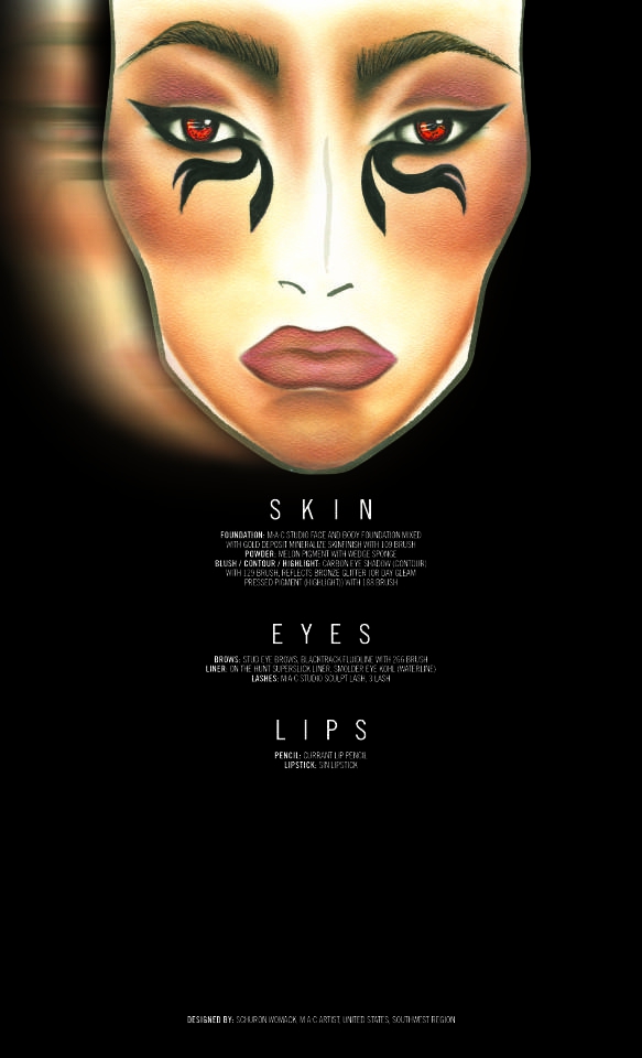 MAC x Halloween -  -  - face chart, halloween, mac, make up, smink, 