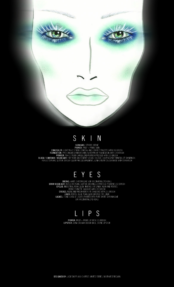 MAC x Halloween -  -  - face chart, halloween, mac, make up, smink, 