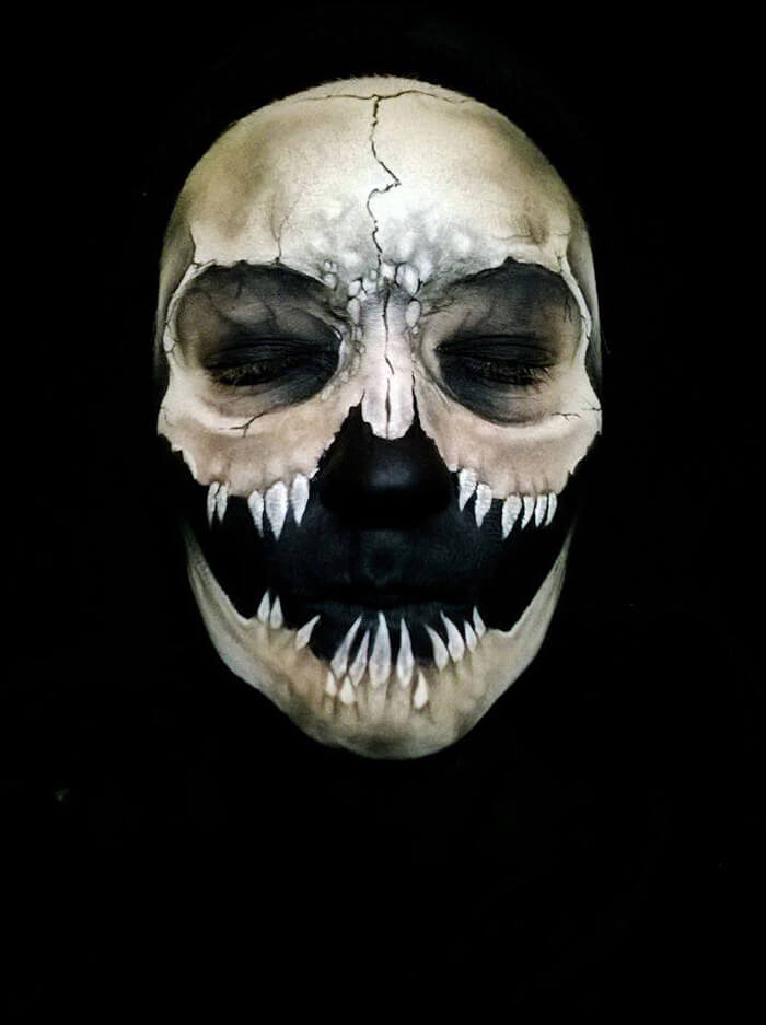 Ennél vérfagyasztóbb halloweeni-maszkokat nem láttál -  -  - halloween, halloween-i maszk, maszk, nikki shelley, smink, 