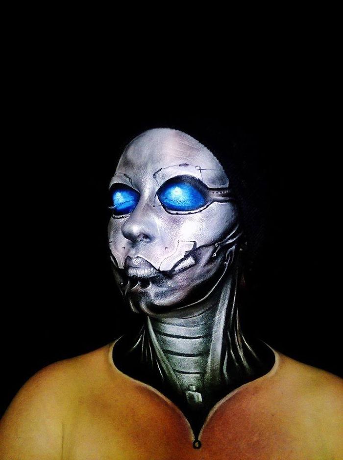 Ennél vérfagyasztóbb halloweeni-maszkokat nem láttál -  -  - halloween, halloween-i maszk, maszk, nikki shelley, smink, 