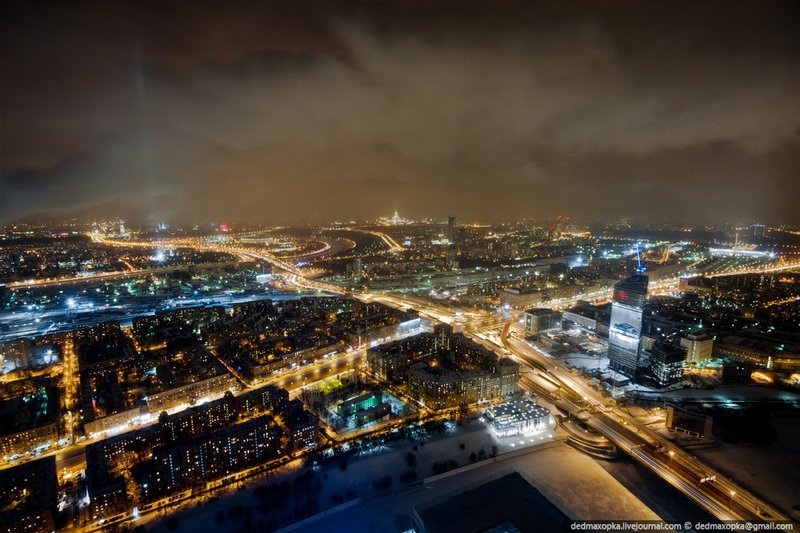 Moszkva Európa legmasabb épületéből -  -  - Englischrussian, érdekességek, Moszkva, 