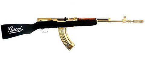 Luxusfegyverek - divatőrült fegyverimádóknak - Otthon & Design -  - divatos fegyverek, fegyver, gucci, hermés, versace, 